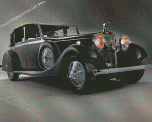 Black Hispano Suiza Car Diamond Painting