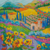 Abstract Tuscan Scene Diamond Painting