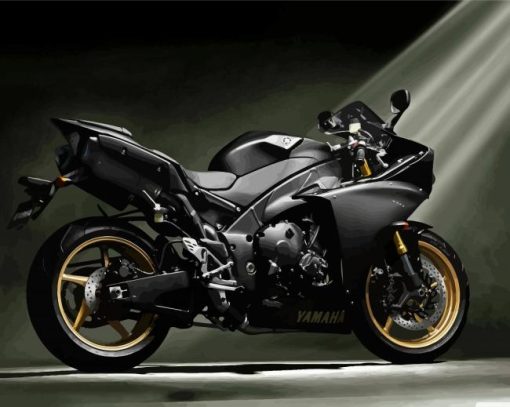 Black And Gold Yamaha YZF R1 Diamond Painting