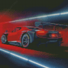 Black And Red Ferrari 296 GT3 Diamond Painting