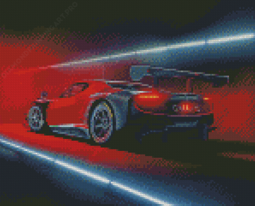 Black And Red Ferrari 296 GT3 Diamond Painting