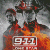 Black And White 911 Lone Star Poster Diamond Painting