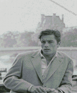 Black And White Alain Delon Diamond Painting