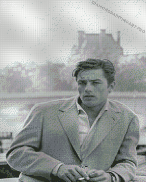 Black And White Alain Delon Diamond Painting