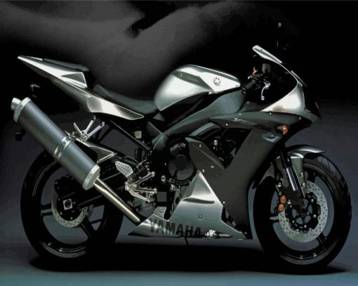 Black And White Yamaha YZF R1 Diamond Painting