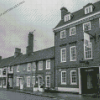 Black And White Amersham Buildings Diamond Painting