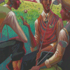 Black Golfer Players Diamond Painting