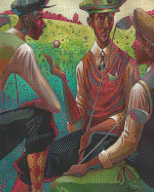 Black Golfer Players Diamond Painting