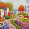 Blooming Garden House Diamond Painting