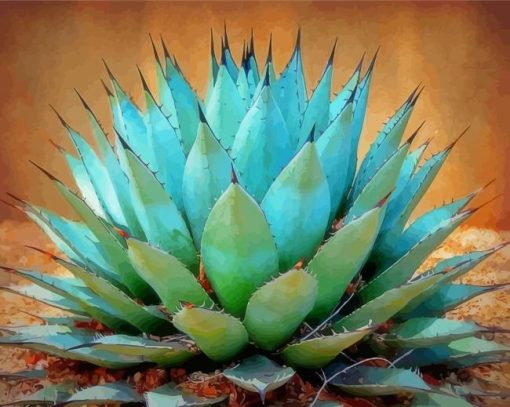 Blue Agave Plant Diamond Painting