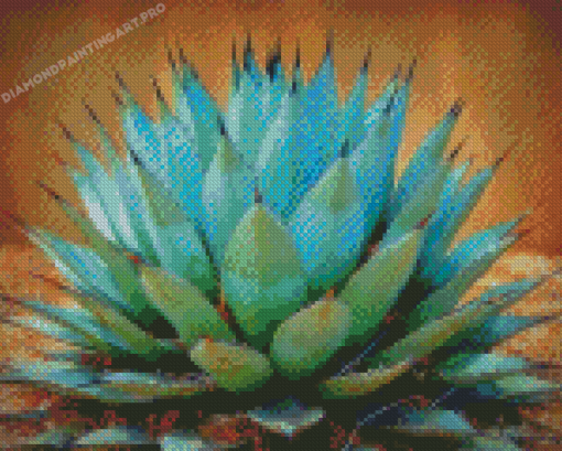 Blue Agave Plant Diamond Painting