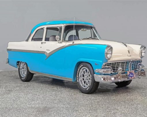 Blue Ford Fairlane Car Diamond Painting