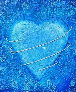 Blue Heart Art Diamond Painting