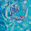 Blue Tiger Art Diamond Painting