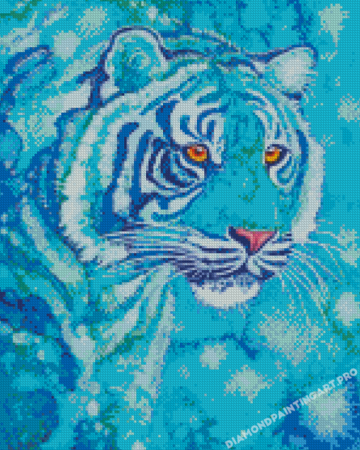 Blue Tiger Art Diamond Painting