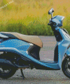 Blue Yamaha Fascino Motorcycle Diamond Painting