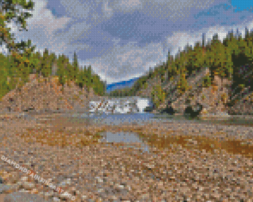 Bow Falls Canada Landscape Diamond Painting