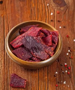 Bowl Of Beef Jerky Meat Diamond Painting