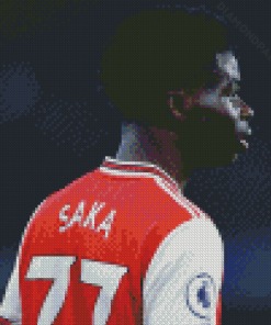 Bukayo Saka Side Profile Diamond Painting