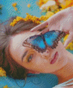 Butterfly And Girl Diamond Painting