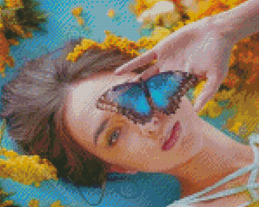 Butterfly And Girl Diamond Painting