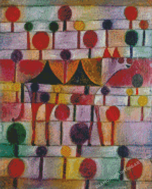 Camel In Rhyrhmic Landscape With Trees Paul Klee Diamond Painting