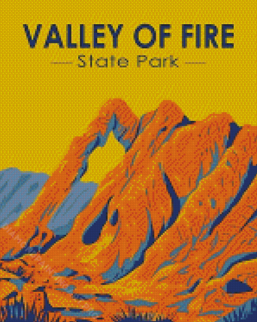 Valley Of Fire Poster Art Diamond Painting