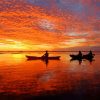 Canoe At Sunset Diamond Painting