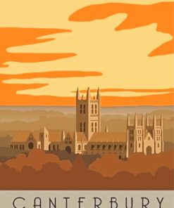 Canterbury City In England Poster Diamond Painting