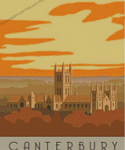 Canterbury City In England Poster Diamond Painting