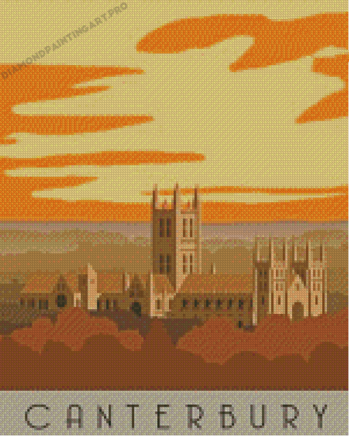 Canterbury City In England Poster Diamond Painting