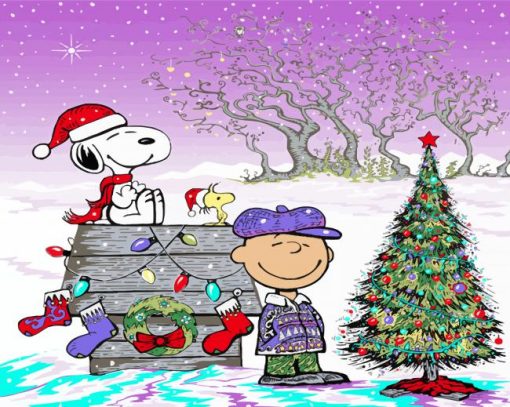 Christmas Charlie Brown Art Diamond Painting