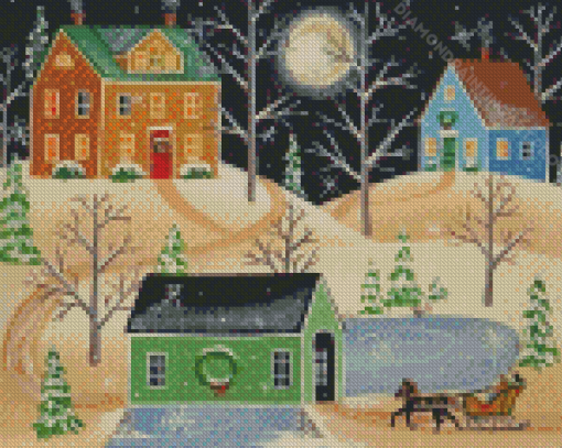 Christmas Sleigh Ride Diamond Painting