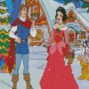 Christmas Snow White And Prince Charming Diamond Painting