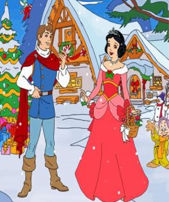 Christmas Snow White And Prince Charming Diamond Painting