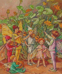 Cicely Mary Barker Fairy Orchestra Diamond Painting