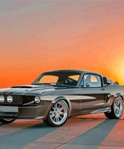 Classic Grey Shelby Mustang Car Diamond Painting