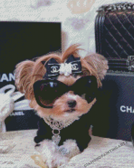 Classy Chanel Dog Diamond Painting