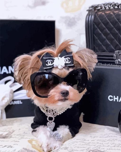 Classy Chanel Dog Diamond Painting