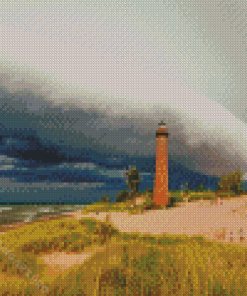 Clouds In Silver Lake Michigan Diamond Painting