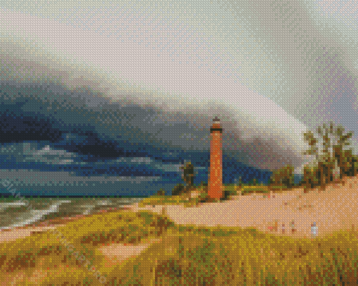 Clouds In Silver Lake Michigan Diamond Painting