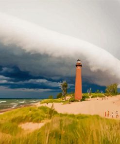 Clouds In Silver Lake Michigan Diamond Painting