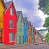 Aesthetic Cobh Town Colorful Houses Diamond Painting