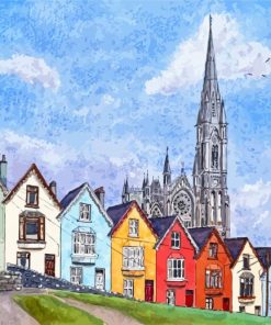 Cobh Town Colorful Houses Diamond Painting