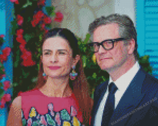 Colin Firth And His Wife Diamond Painting