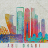 Colorful Abu Dhabi Poster Art Diamond Painting