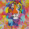 Colorful Splash Tiger Diamond Painting