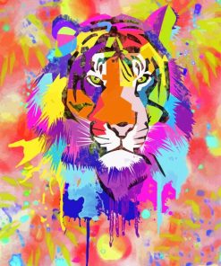 Colorful Splash Tiger Diamond Painting