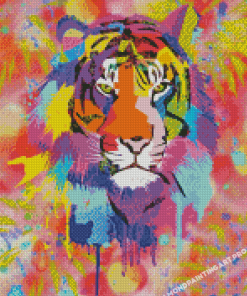 Colorful Splash Tiger Diamond Painting