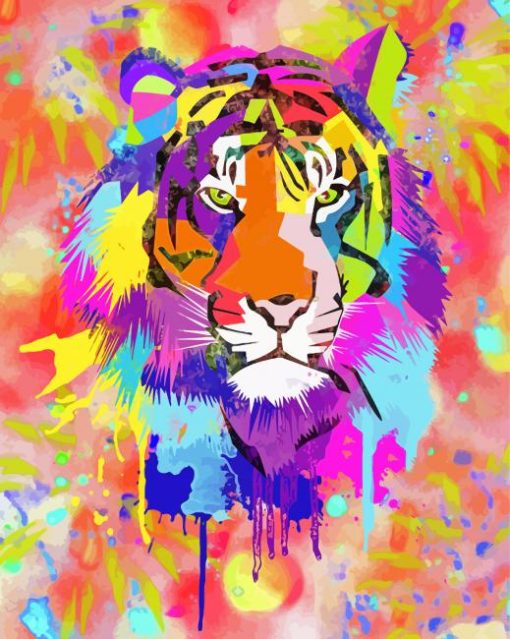 Colorful Splash Tiger Diamond Painting